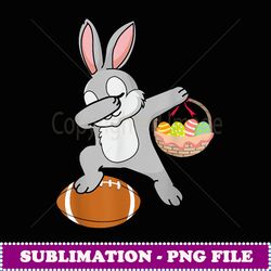 dabbing bunny football easter day - sublimation-ready png file