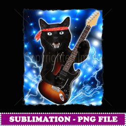 cat guitar rock band tshirts epic solo concert - png transparent digital download file for sublimation