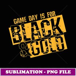 womens black gold game day group for high school football - unique sublimation png download