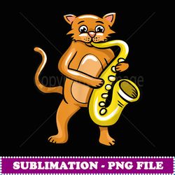 funny ca playing saxophone lover saxophonis player - unique sublimation png download