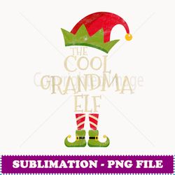 fun the cool grandma elf costume family group gift christmas -