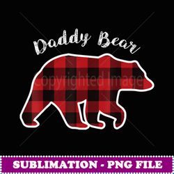daddy bear men red plaid christmas pajama family dad gift - premium sublimation digital download