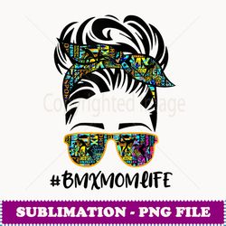 messy hair bandana sunglasses bmx mom life mother's day - retro png sublimation digital download