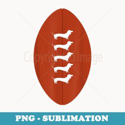 funny dachshund wiener dog football - decorative sublimation png file