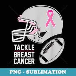 tackle breast cancer football breast cancer awareness - retro png sublimation digital download