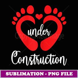 baby under construction baby feet heart pregnant maternity - artistic sublimation digital file