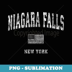 niagara falls new york ny vintage american flag - decorative sublimation png file