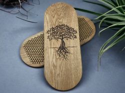 Yoga women gifts, Natural wood, Meditation gift, Custom yoga gifts, Wooden Sadhu Board with nails for foot massage
