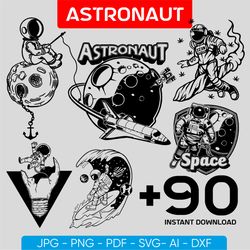 Astronaut Clipart, Astronaut SVG Cut Files, Space Files I Astronaut Svg
