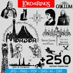 LOTR Bundle Pack, One Ring svg, The Lord of the Rings Svg Bundle, LOTR SVG l Gifts for Lotr