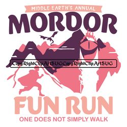 Mordor Fun Run Hoodie Digital Art, Mount Mordor T-shirt Artwork, Women's Sports Design I T-shirt Print File