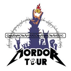 Mordor Tour Rock Art, Mordor T-shirt Artwork, Lord of the Rings Mordor Artwork I Print Mordor