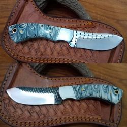 BullCutter Knife Rasp Steel Custom Sharp CowboyKnife With Sheath