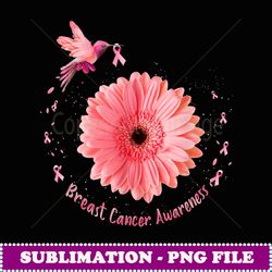 Hummingbird Sunflower Pink Ribbon Breast Cancer Awareness - Exclusive Sublimation Digital File