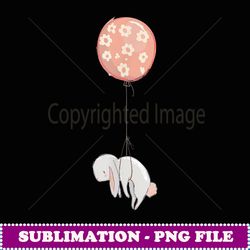 cute bunny rabbit & balloon animal lover t & gift - high-resolution png sublimation file