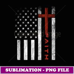 patriotic christian faith love jesus american flag cross - exclusive png sublimation download