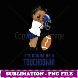 ethnic football touchdown team boy baby shower - decorative sublimation png file