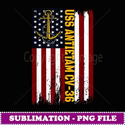 uss antietam cv36 aircraft carrier american flag - special edition sublimation png file
