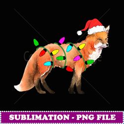 santa fox christmas lights fox lover christmas hat gifts -