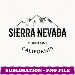 classic sierra nevada california mountains graphic design - decorative sublimation png file