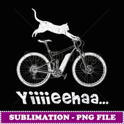 Funny Ca on an eBike - Instant PNG Sublimation Download