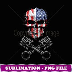 motorcycle apparel american flag skull motorcycle - premium png sublimation file