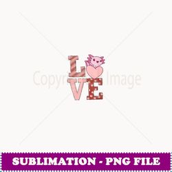 love axolotl pink heart valentine's day heart axolotl lover -