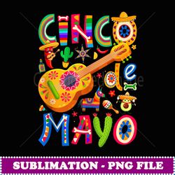 funny mexican taco guitar lover mexican party cinco de mayo - vintage sublimation png download