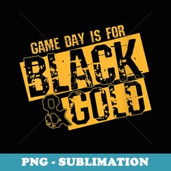 s black gold game day group for high school football - signature sublimation png file