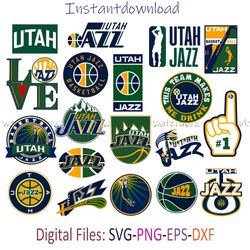 Utah Jazz Basketball Logo SVG, Utah Jazz Logo PNG, Utah Jazz Clipart, Bundle Utah Jazz, instantdownload, digilal, cricut