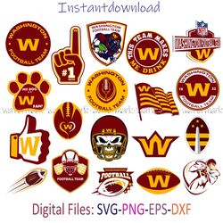 Washington Football Team SVG, Washington Logo PNG, Washington Football Team Logo Transparent, instantdownload, Png, DXF