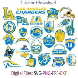 Los Angeles Chargers Logo SVG, Chargers PNG, LA Chargers Logo Transparent file cricut, Instantdownloads, Png for shirt