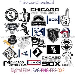 Chicago White Sox Logo SVG, White Sox Symbols, Sox Logo PNG, Instantdownloads, Png for shirt, DXF, file for cricut,Eps