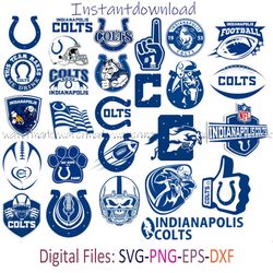 Indianapolis Colts Logo SVG, Indianapolis Colts PNG, Colts Symbol, Indianapolis Colts Emblem, cricut file, png, dxf, eps
