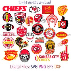 Kansas City Chiefs SVG, KC Chief Logo, Kansas City Chiefs Logo PNG, Kansas City Chiefs Logo, cricut file, png, dxf, eps