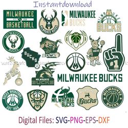 Milwaukee Bucks Logo SVG, Milwaukee Bucks PNG, Bucks Basketball, Bucks NBA Logo, cricut file, Instantdownload, png