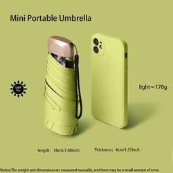 Handmade cute Mini Sun Umbrella UV Protection Ultralight Folding Five-fold Umbrella Sunshade Umbrella, Summer umbrella
