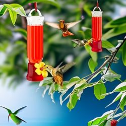 Transparent Hummingbird Feeders Hanging Bird Feeders Long-lasting Leak-proof Garden, Hummingbirds Feeder for outdoor