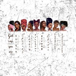 Black Girl God Says You Are png, Black Girl Magic, Black Women, Black Queen, Black Girls Art, Afro Women, Digital png