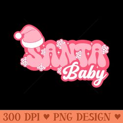 santa baby pink santa hat - png download store