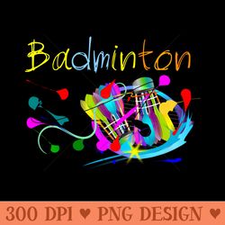 racket badminton sport art brush style -