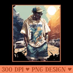 hip hop graphic illustration of a man - png image downloads