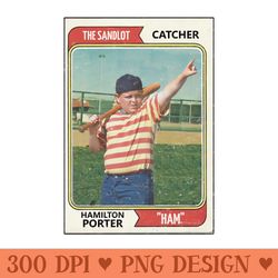 the sandlot ham porter baseball card - premium png downloads