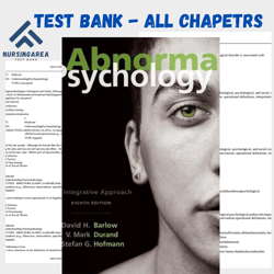 Test Bank for abnormal psychlogy 8th Edition | All Chapters