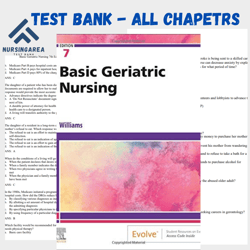 Test bank for Basic Geriatric Nursing 7th Edition by Patricia A. Williams| All Chapters