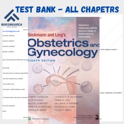 Test bank for Beckmann and Lings Obstetrics and Gynecology 8th Edition | All Chapters