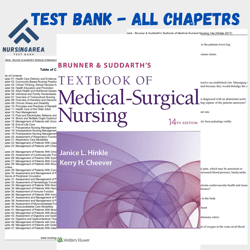 Test Bank for Brunner And Suddarths Textbook of Medical Surgical Nursing 14 Edition | All Chapters