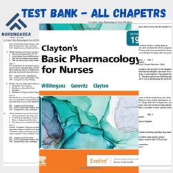 Test bank for Claytons Basic Pharmacology for Nurses 19th Edition | All Chapters