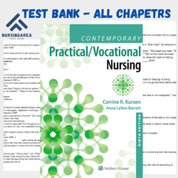 Test bank for Contemporary Practical Vocationa l Nursing 9th Edition | All Chapters