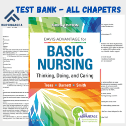 Test bank for Davis Advantage Basic Nursing Thinking, Doing, and Caring 3rd Edition | All Chapters